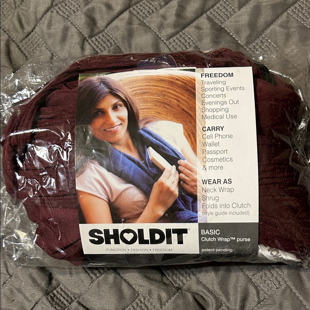 Sholdit basic clutch wrap purse new in package